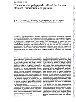 Stomach, Duodenum, and Jejunum