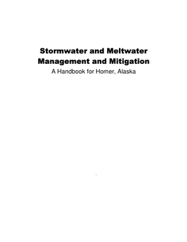 City of Homer Stormwater and Meltwater