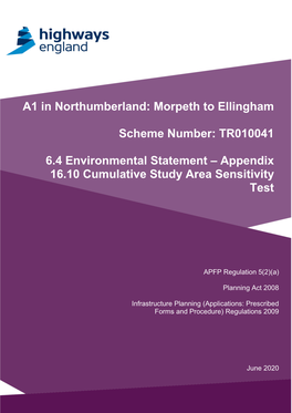 A1 in Northumberland: Morpeth to Ellingham Scheme Number