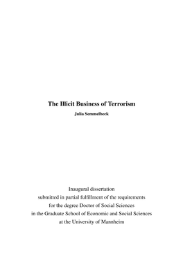 The Illicit Business of Terrorism