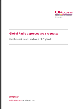 Statement: Global Radio Approved Area Requests