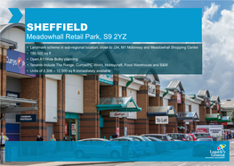 SHEFFIELD Meadowhall Retail Park, S9 2YZ