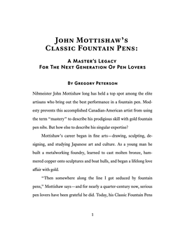 John Mottishaw's Classic Fountain Pens