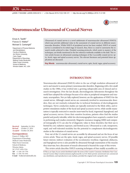 Neuromuscular Ultrasound of Cranial Nerves