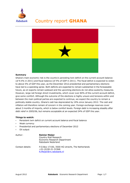 Ghana (Country Report)