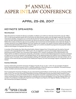 3Rd ANNUAL ASPER INTLAW CONFERENCE