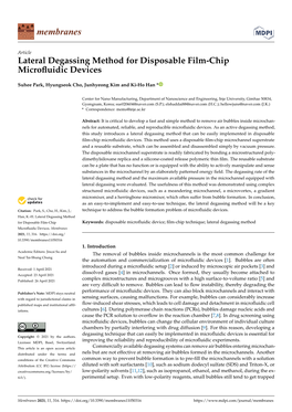 Lateral Degassing Method for Disposable Film-Chip Microfluidic