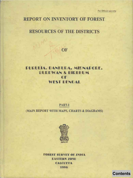 Report on Inventory of Forest Resources of The