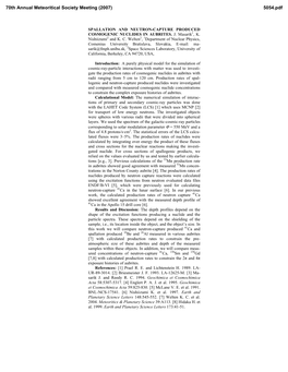 Spallation and Neutron-Capture Produced Cosmogenic Nuclides in Aubrites