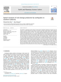 Spatial Variations of Rock Damage Production by Earthquakes in Southern California