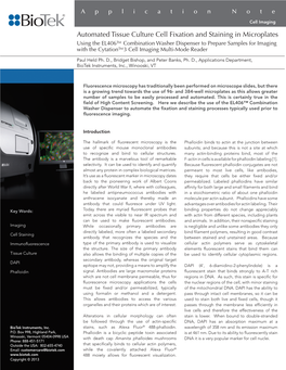 Automated Tissue Culture Cell Fixation and Staining in Microplates