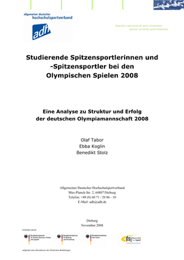 Spitzensportler Bei Den Olympischen Spielen 2008