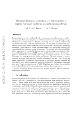 Maximum Likelihood Estimation of a Finite Mixture of Logistic Regression