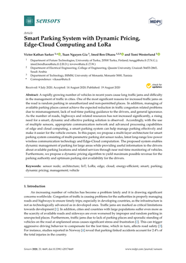 Smart Parking System with Dynamic Pricing, Edge-Cloud Computing and Lora