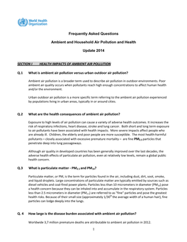 Ambient and Household Air Pollution and Health