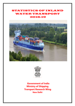 STATISTICS of INLAND WATER TRANSPORT 2018-19 Government