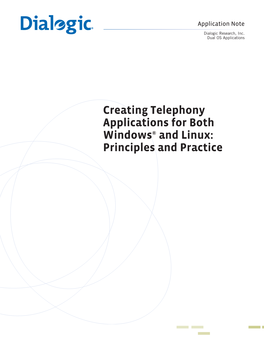 Creating Telephony Applications for Both Windows® and Linux