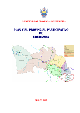 Plan Vial Provincial Participativo De Urubamba