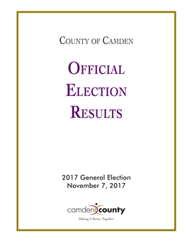 Complete and Official 2017 General Election Results