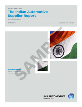 The Indian Automotive Supplier Report Supplierbusiness