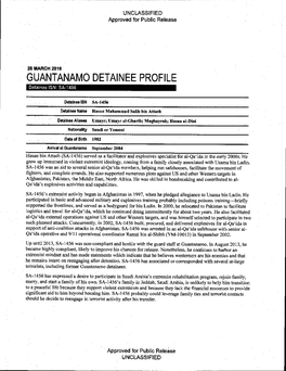 Guantanamo Detainee Profile