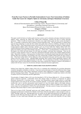 Four Generations of Sodium Guide Star Lasers for Adaptive Optics in Astronomy and Space Situational Awareness