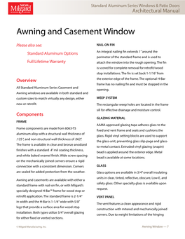 Awning and Casement Window