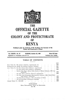 Official Gazette Kenya