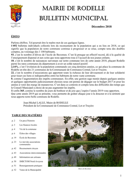 Mairie De Rodelle Bulletin Municipal