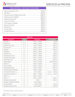 Price Sheet 01-01-21