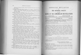 SONS of the AMERICAN REVOLUTION Richard Wallace, Quartermaster in Lochrey's Expedition, \Vestmoreland County, Orpnized April 30, 1889 Penna., Under Col