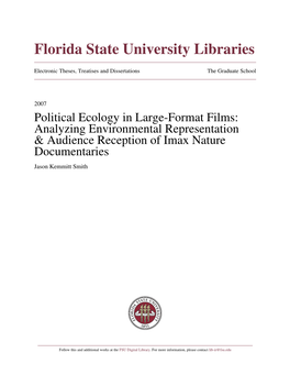 Political Ecology in Large Format Films: Analyzing