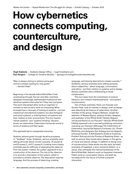 How Cybernetics Connects Computing, Counterculture, and Design