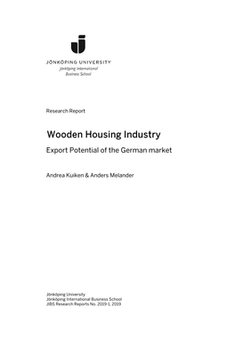 Wooden Housing Industry