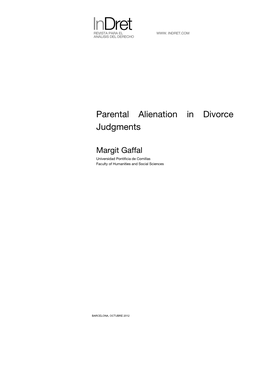 Parental Alienation in Divorce Judgments