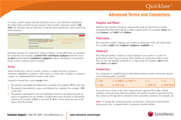 Quicklaw™ Advanced Terms and Connectors