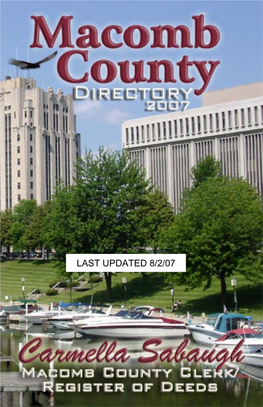 2007 Macomb County Directory 08-01-07 Updates.Indd