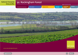 92. Rockingham Forest Area Profile: Supporting Documents