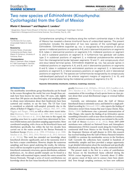 Two New Species of Echinoderes (Kinorhyncha: Cyclorhagida) from the Gulf of Mexico