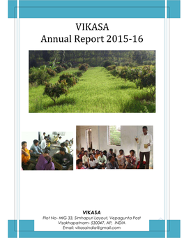 VIKASA Annual Report 2015-16