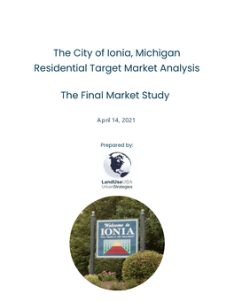 The City of Ionia, Michigan Residential Target Market Analysis the Final Market Study