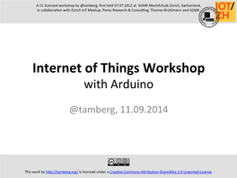 Internet of Things Workshop with Arduino