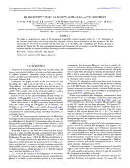 Hi Absorption Toward Hii Regions at Small Galactic