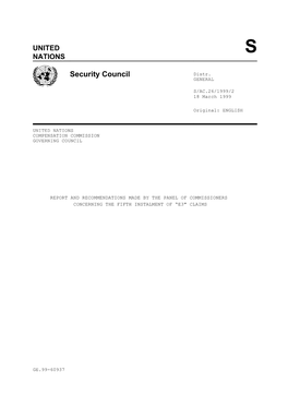 Security Council Distr