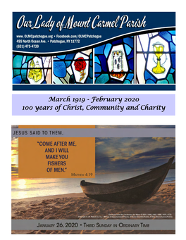 February 2020 100 Years of Christ, Community and Charity