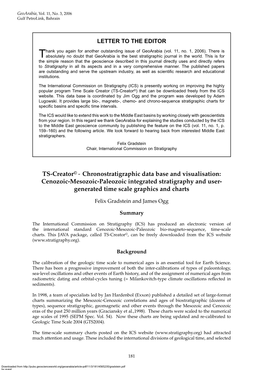 Cenozoic-Mesozoic-Paleozoic Integrated Stratigraphy and User- Generated Time Scale Graphics and Charts