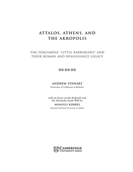 Attalos, Athens, and the Akropolis