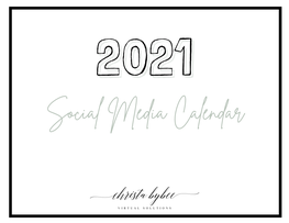 Social Media Calendar 