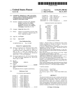 (12) United States Patent (10) Patent No.: US 8,551,508 B2 Lee Et Al