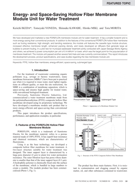 And Space-Saving Hollow Fiber Membrane Module Unit for Water Treatment